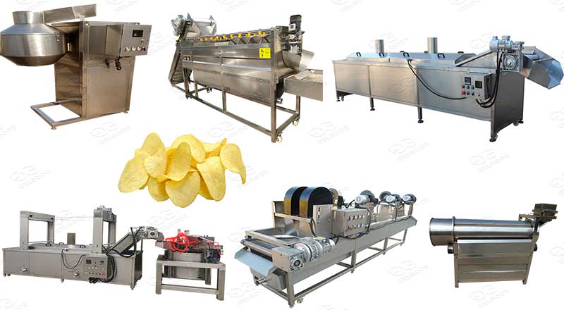 Small Scale Potato Chips Making Machine Potato Chip Production Line