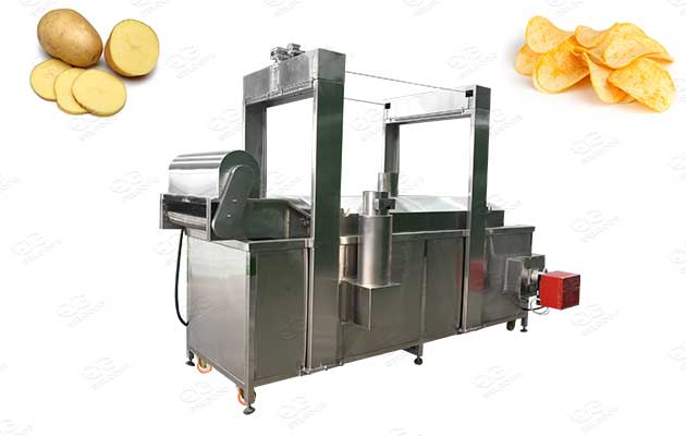 Continuous Corn Chips Frying Machine