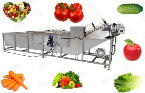 Industrial modular vegetable washer with compartments