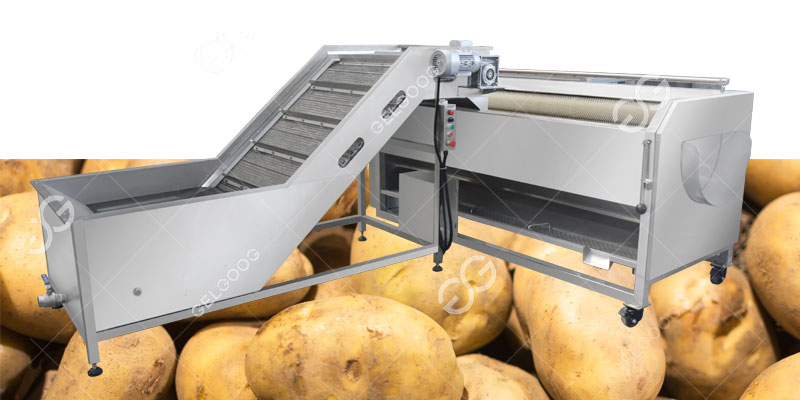 Potato Washing Peeling Machine-Hot sale Potato Chips Making Equipment